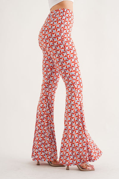 TOMATO GEOMETRIC PRINT WIDE-LEG PANTS BT6605NPB