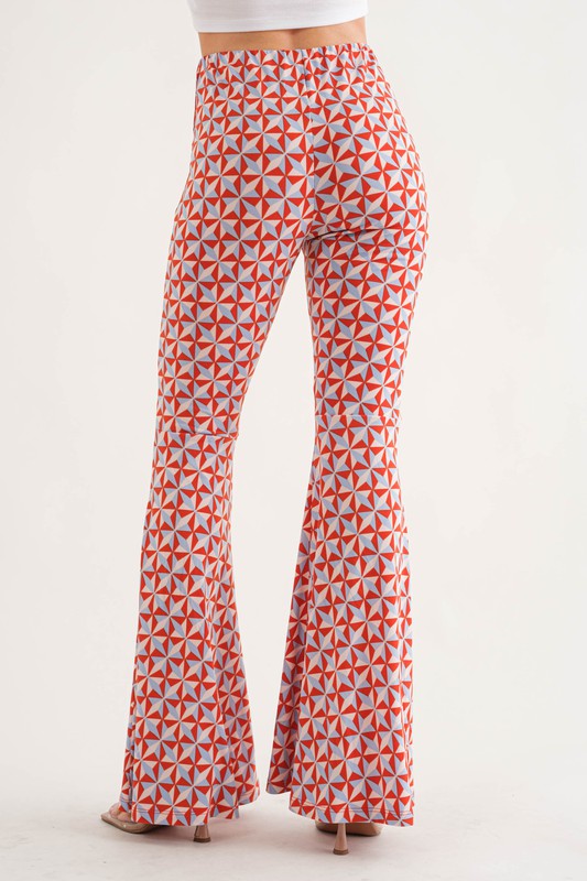 TOMATO GEOMETRIC PRINT WIDE-LEG PANTS BT6605NPB