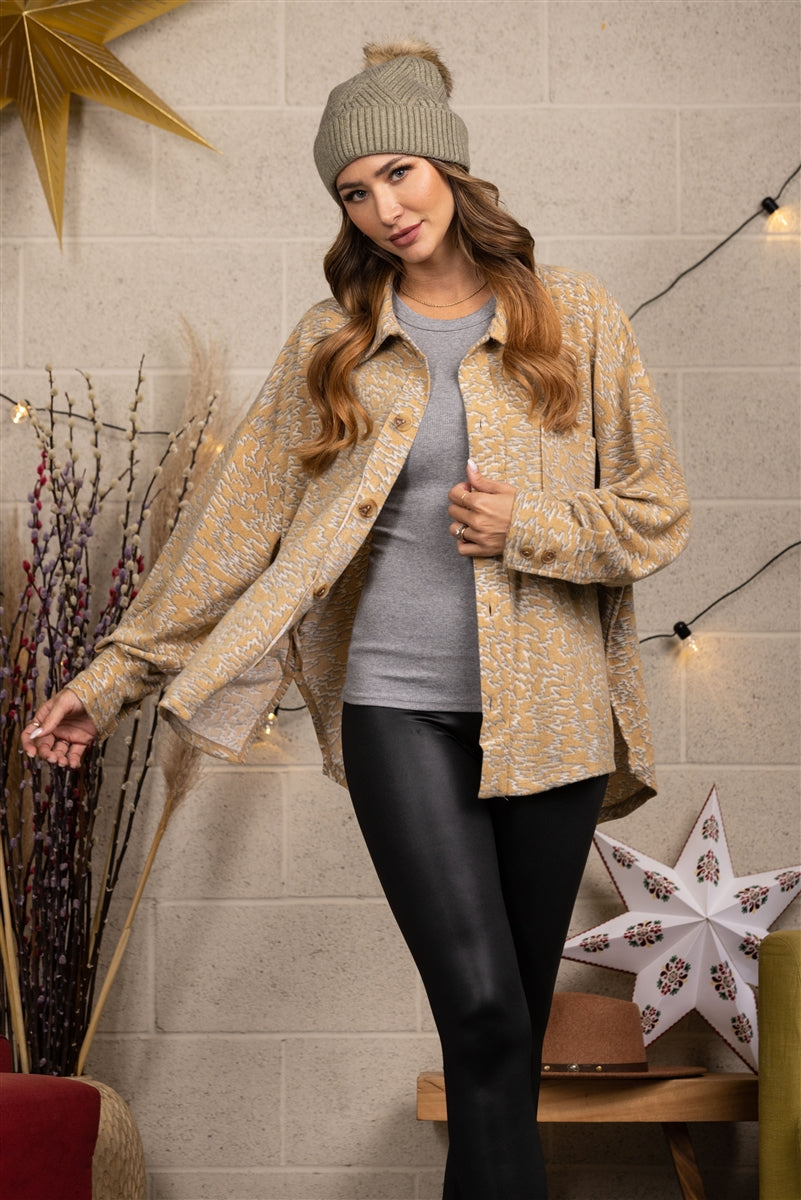 CAMEL HIGH-LOW HEM JACKET JJ8306RE