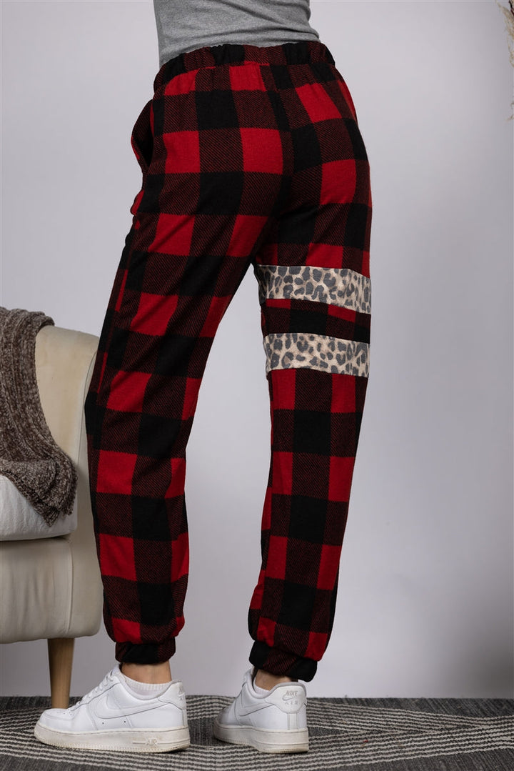 RED PLAID SOFT FLEECE JOGGER PANTS-SP1114 (Copy)