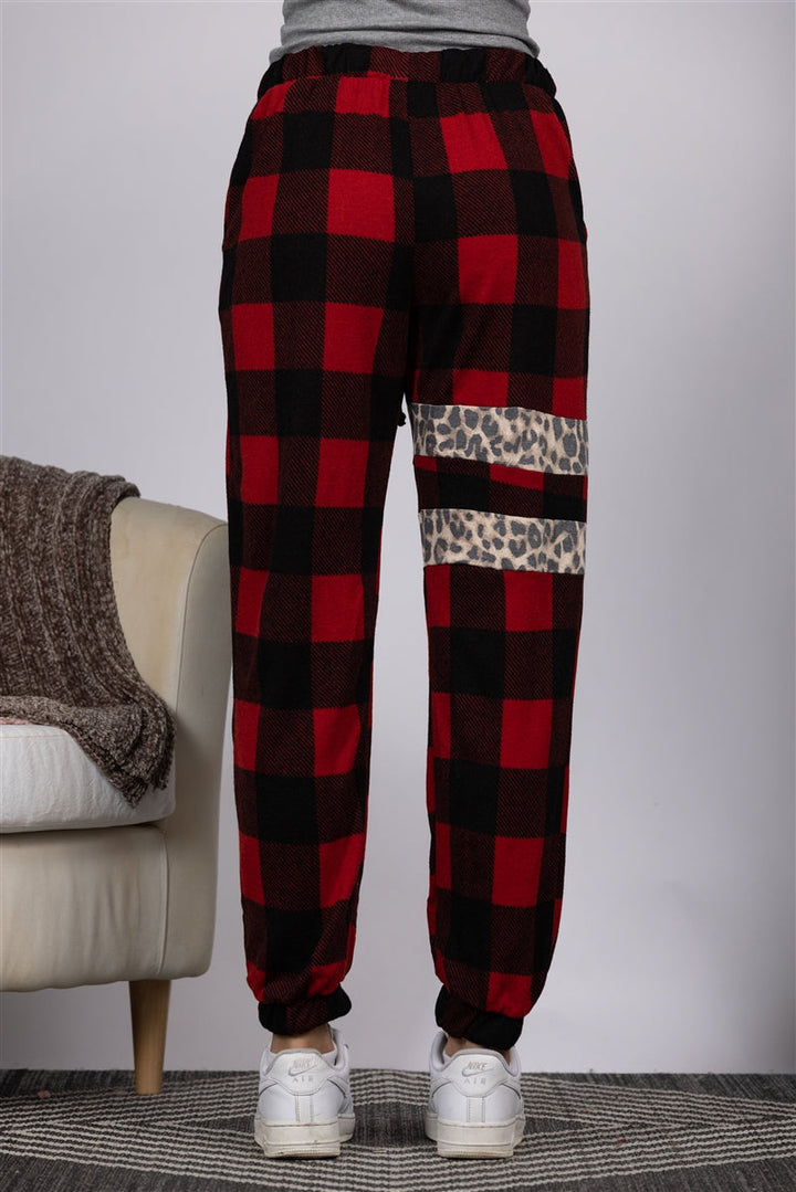 RED PLAID SOFT FLEECE JOGGER PANTS-SP1114 (Copy)