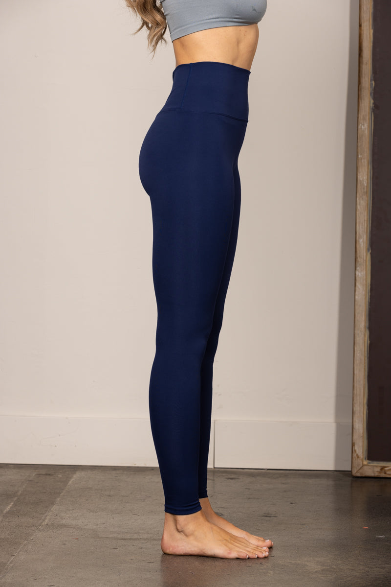 NAVY HIGH-RISE PLUS SIZE LEGGINGS HE1001