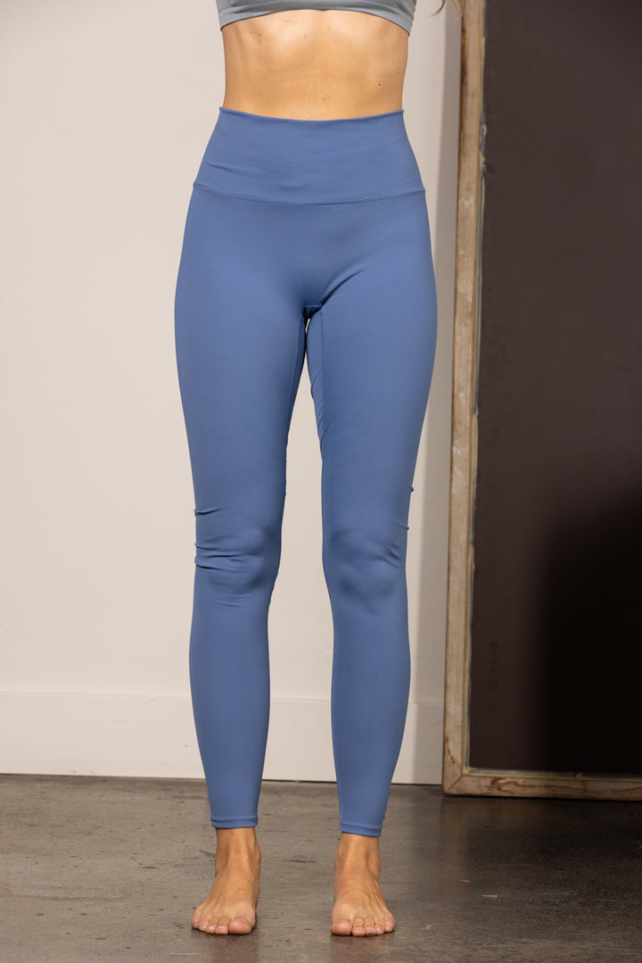 BLUE GREY HIGH-RISE LEGGINGS HE1001