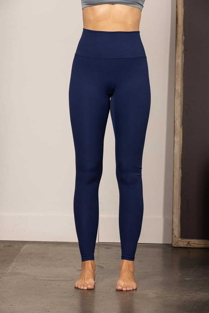 NAVY HIGH-RISE PLUS SIZE LEGGINGS HE1001