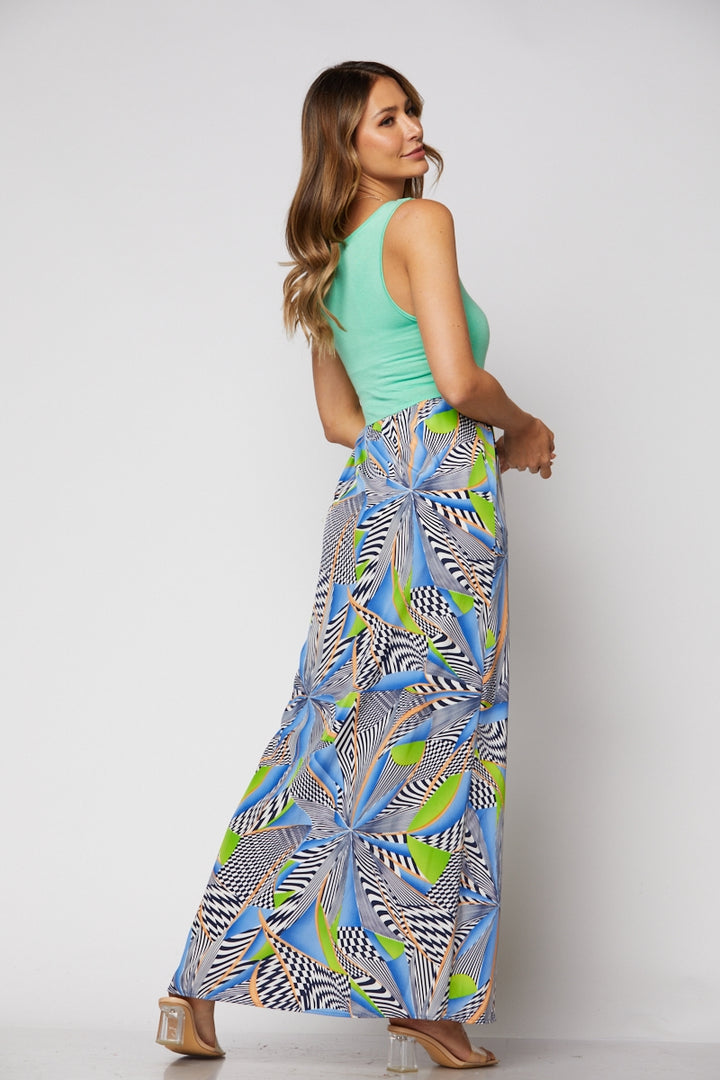 MINT MULTI PRINT MAXI DRESS-D1480