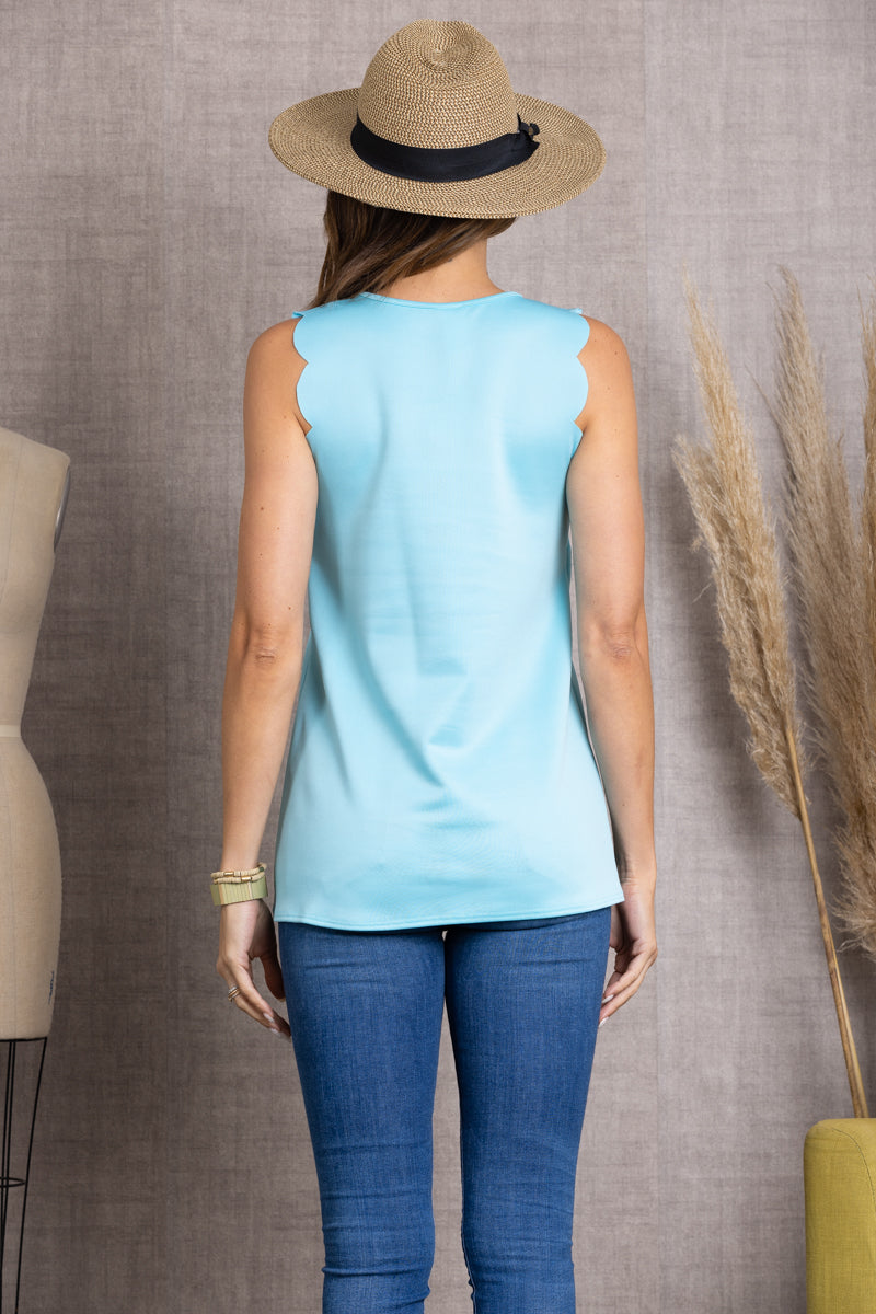 WAVE CUT SLEEVELESS TOP