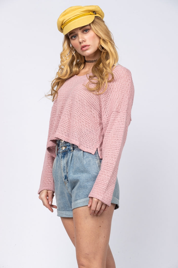 LONG SLEEVES KNITTED TOP-FH35